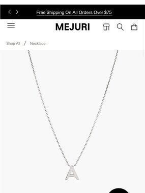 Mejuri S initial necklace